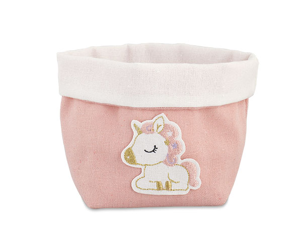 SACCOCCIO ROSA UNICORNO RICAMATO