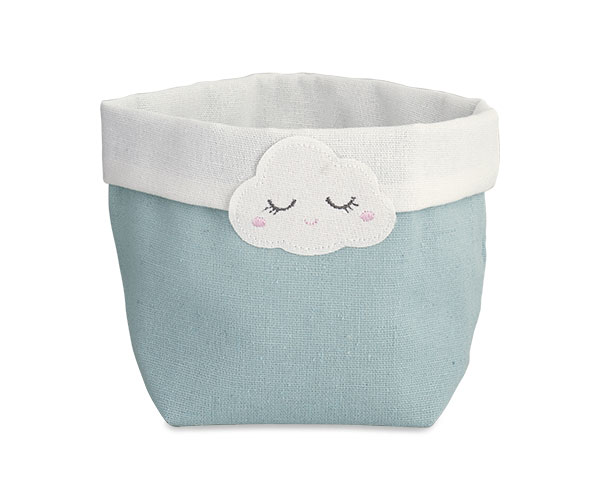 SACCOCCIO AZZ.C/NUVOLA RICAMAT 110X110X100 MM