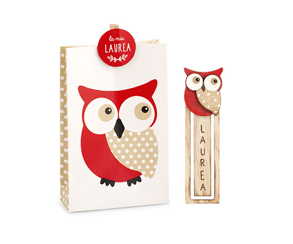 KIT SACC.SEGNALIBRO GUFO+MOLL. 90X30X140 MM