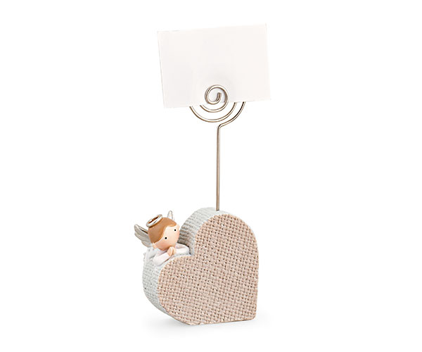 CUORE SEGNAPOSTO C/ANGELO POIS H.100 MM