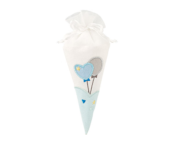 CONO CON PALLONCINI AZZURRI