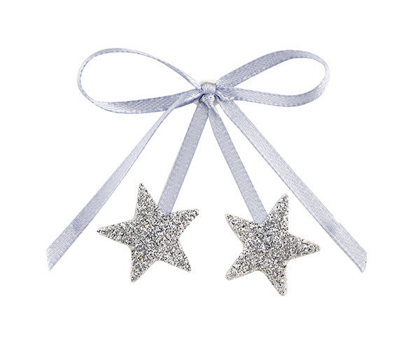 SET 6 FIOCCHI CON STELLE ARGENTO