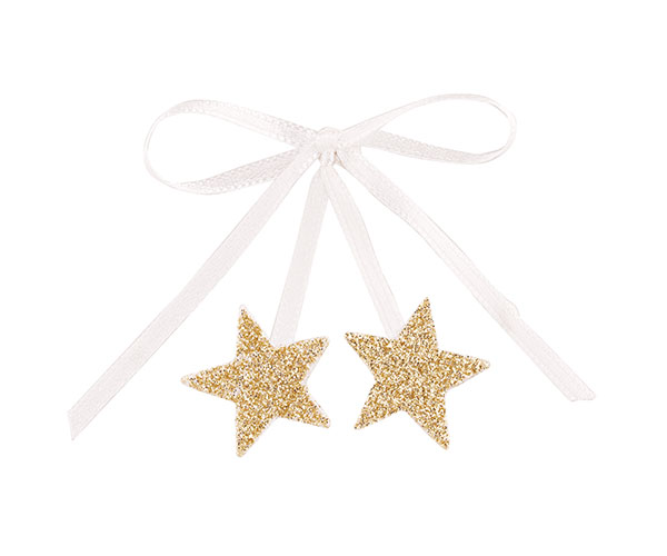 SET 6 FIOCCHI CON STELLE ORO
