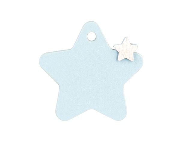 STELLA LEGNO AZZURRA DA APPENDERE 