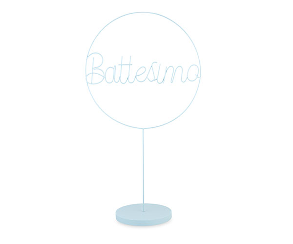 CERCHIO BATTESIMO AZZUR.CON BASE