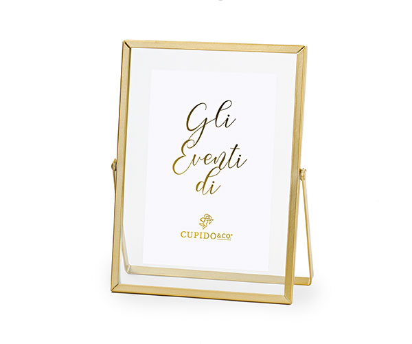 PORTAFOTO VETRO/METALLO ORO 150X200 MM