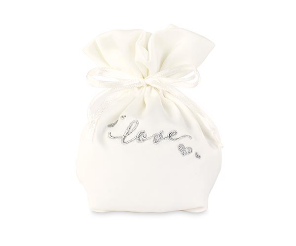 SACCOCCIO RASO "LOVE" ARGENTO