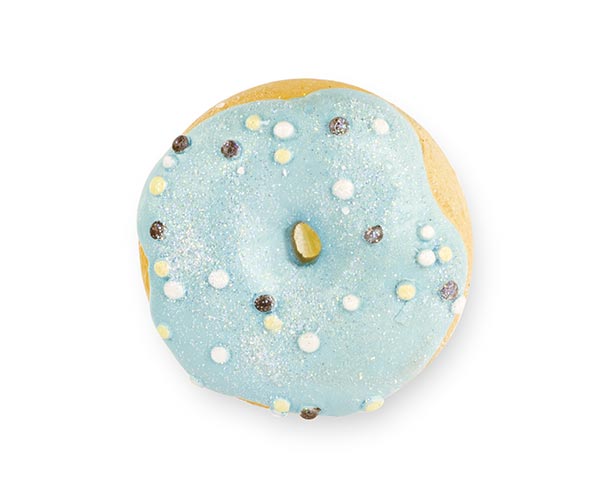 DONUT GLITTER AZZURRO CON MAGETE