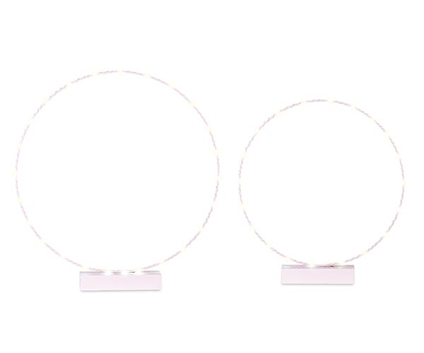 SET 2 CERCHI ROSA BABY CON LED