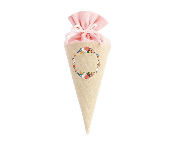 CONO FIORI BEIGE/ROSA
