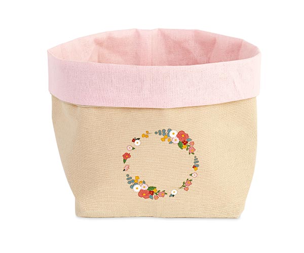 SACCOCCIO FIORI BEIGE/ROSA