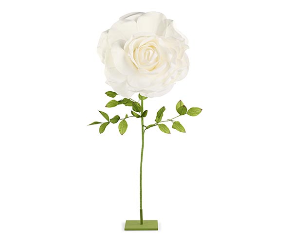 ROSA BIANCA CON STELO