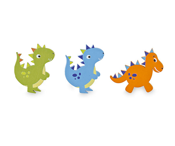 DINOSAURO CON ADESIVO AZZU/VERD/ARAN