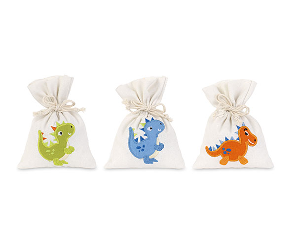 SACCHETTO CON DINOSAURO AZZU/VERD/ARAN
