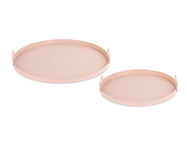 SET 2 VASSOI MET.ROSA CON MANICI