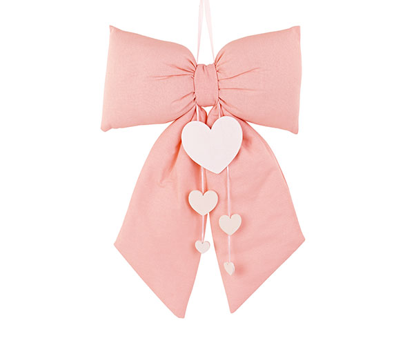 FIOCCO ROSA IMBOTT.CON CUORI DA APPENDERE