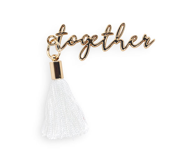 DECO SCRITTA TOGETHER ORO BIAN 80 MM