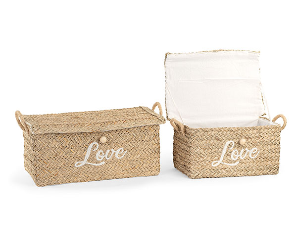 SET 2 CESTONI LOVE BIANCO