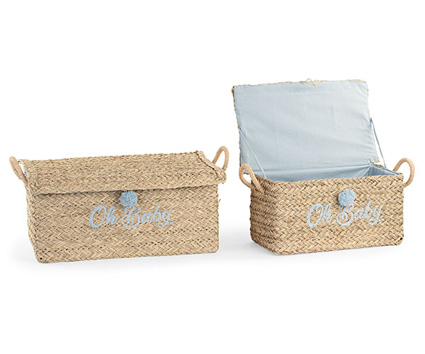 SET 2 CESTONI OH BABY AZZURRO