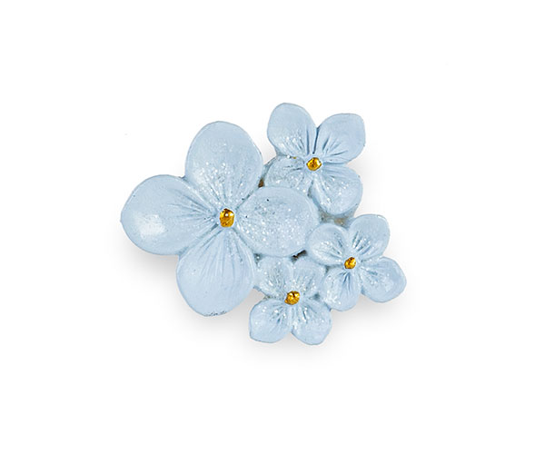 MAGNETE AZZURRO FIORI GLITTER