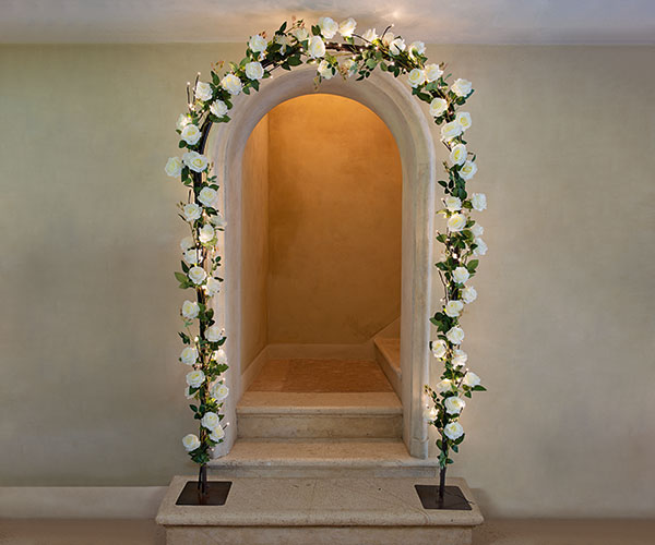 ARCO ROSE BIANCHE 180 LED
