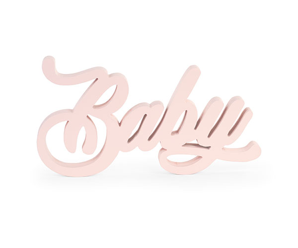 SCRITTA BABY ROSA