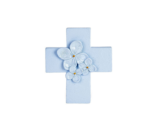 MAGNETE CROCE AZZUR. FIORI GLITTER