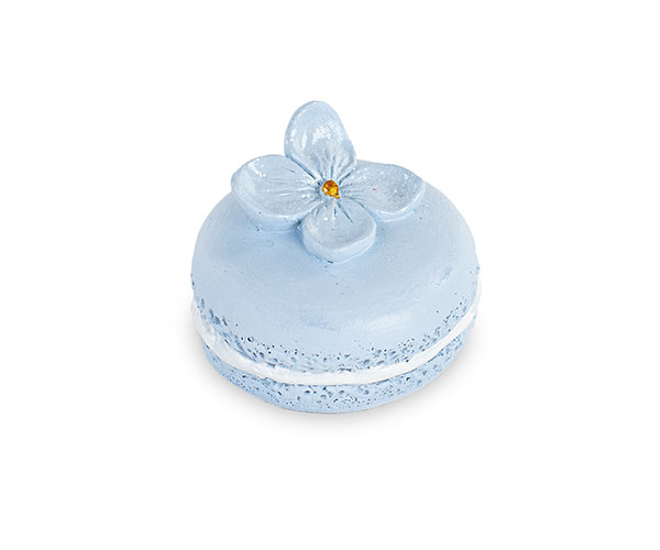 MAGNETE MACARON AZZ.FIORI GLITTER