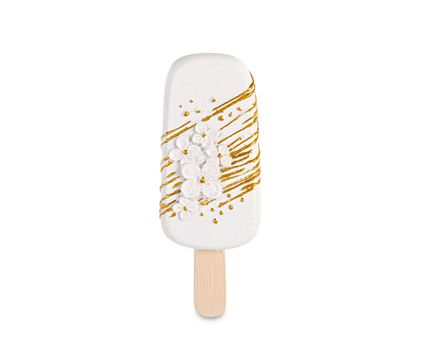 MAGNETE GELATO BIAN.FIORI GLITTER