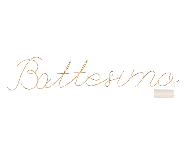SCRITTA BATTESIMO LED