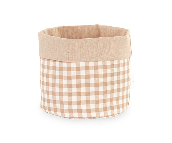 CESTINO QUADRETTI BEIGE