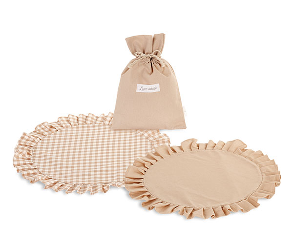 SACCHETTO C/2 SOTTOPIATTI BEIG ø 440 MM