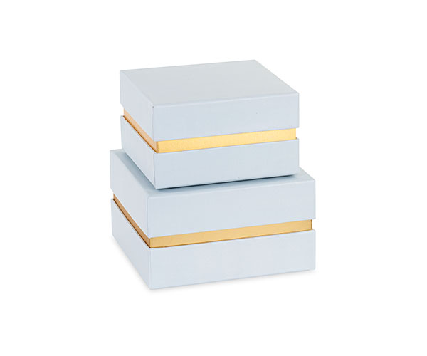 SET 2 SCATOLA CARTA ZUCCH.ORO CON INSERTO