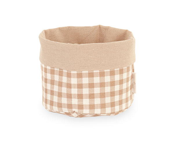 CESTINO QUADRETTI BEIGE
