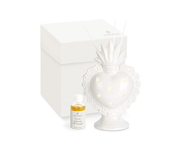 PROF.CUORE BIAN.CON LED CON SCATOLA