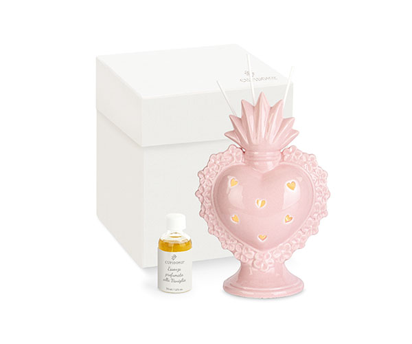 PROF.CUORE ROSA CON LED CON SCATOLA 