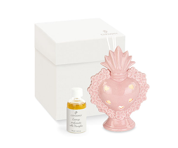 PROF.CUORE ROSA CON LED CON SCATOLA 