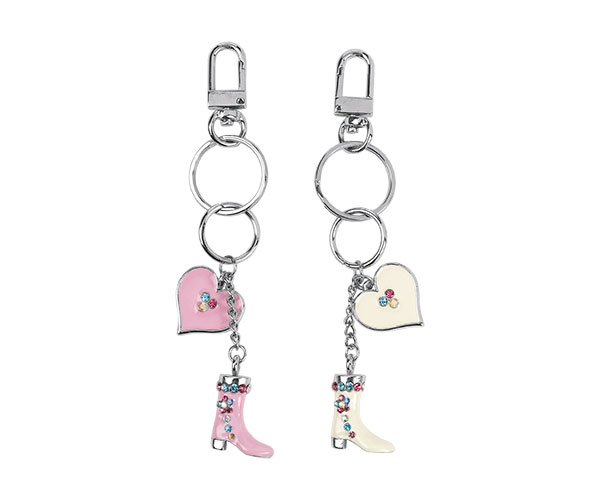 PORTACHIAVI STIVALE ROSA-BIANC H.110 MM