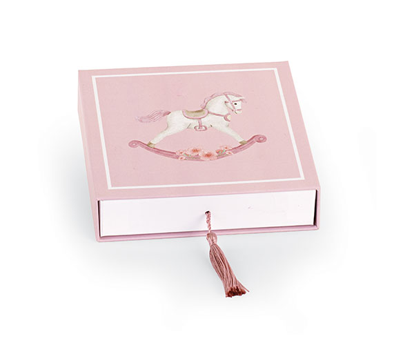 SCATOLA CAVALLINO ROSA CON NAPPA+INS.