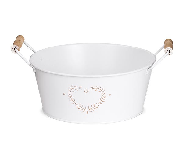 BACINELLA BIANCA CON CUORE ORO