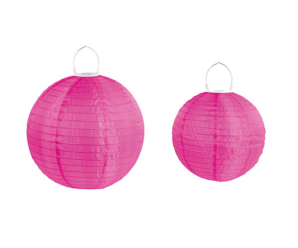 SET 2 LANTERNE SOLARI FUXIA APP.