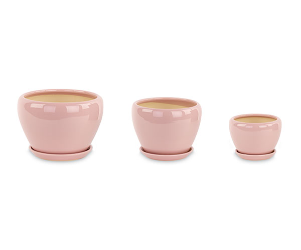 SET 3 CACHEPOTS ROSA