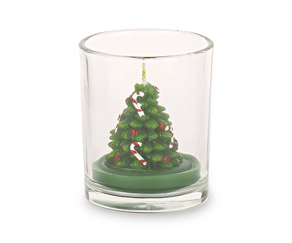 VASETTO CON CANDELA ALBERO+CANDY H.75 MM