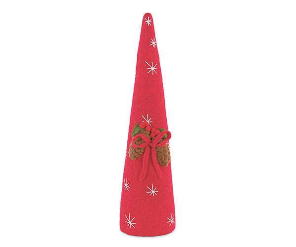CONO ROSSO CON PIGNE D.145XH.580 MM