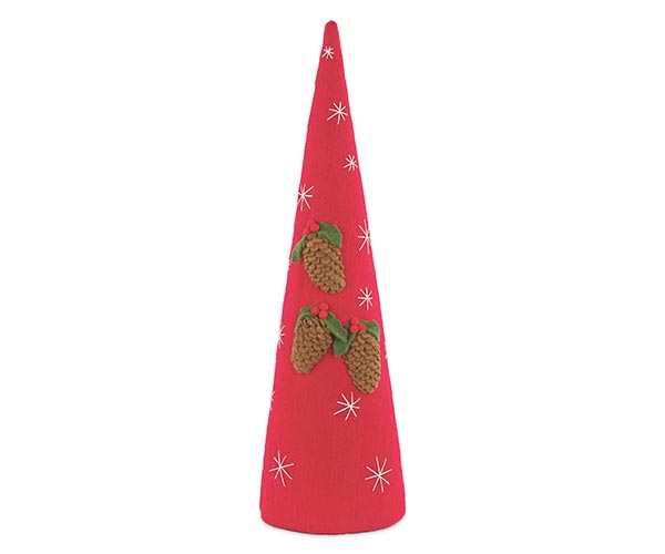 CONO ROSSO CON PIGNE D.230XH.780 MM