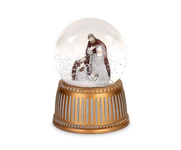 BOULE DE NEIGE NAT.CON MUS.+SCAT D.100XH.145 MM