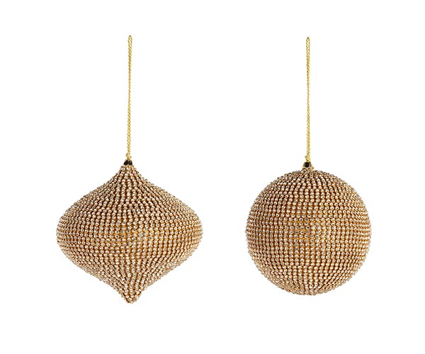 SFERA CIPOLLA ORO CON CRIST.ASS. D.100/120 MM
