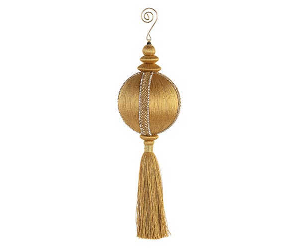 SFERA ORO CON PERLINE-NAPPA D.100 H.300 MM