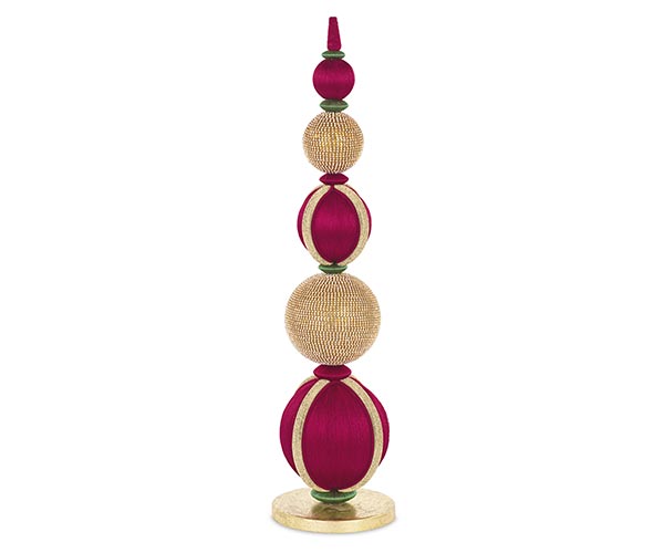 CONO SFERE ROSSE/ORO/VERDI H.620 MM