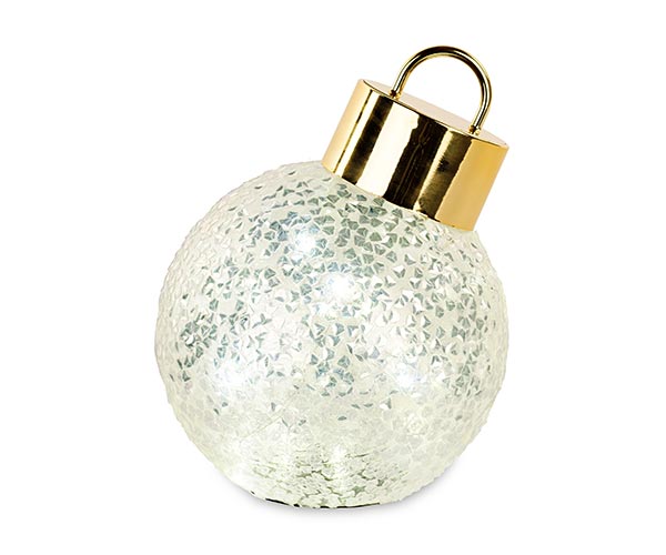 SFERA BIANCA INCLINATA CON LED H.190 MM